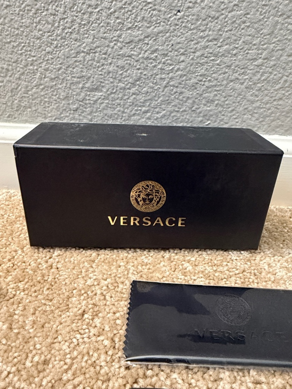 Versace Black sunGlasses Case and Box with cleaning cloth only - Picture 5 of 5